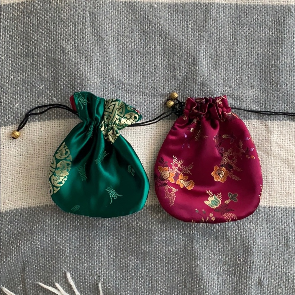 Bundle Of Beautiful Drawstring Pouches - image 2